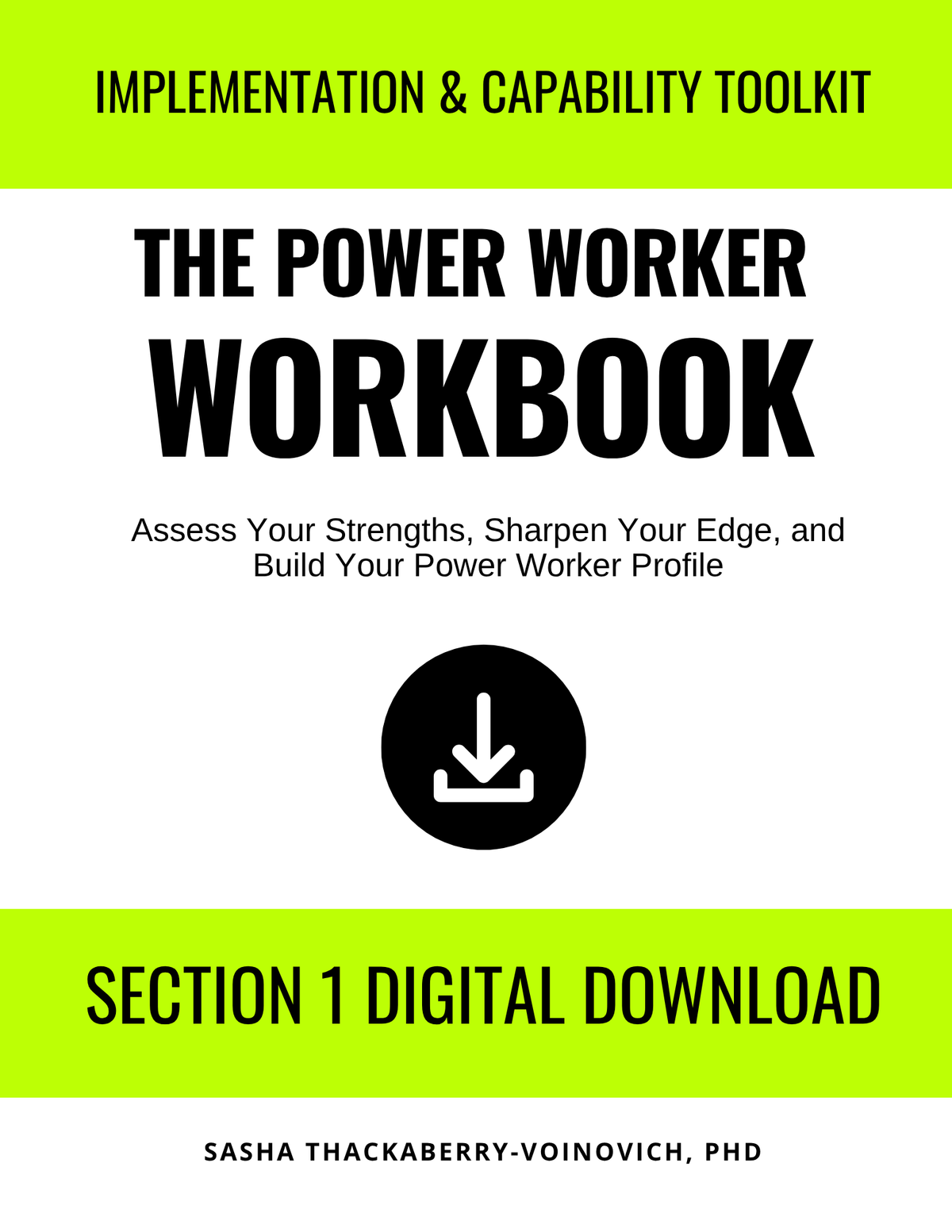 The Power Worker Workbook Section 1 (Instant Digital Download)